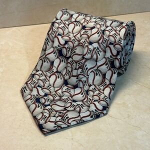 Briefly Stated Baseball Necktie Novelty Sports Theme Tie Men's Fashion Sports